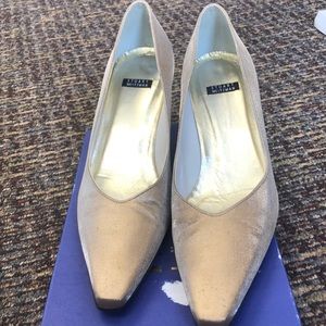 Stuart Weitzman gold heels size 9